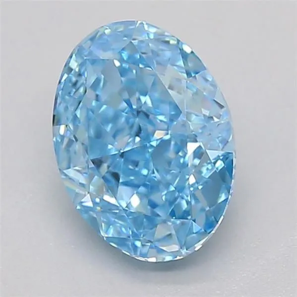 1.01ct OVAL Fancy Vivid Blue VS1 Coloured Lab diamond