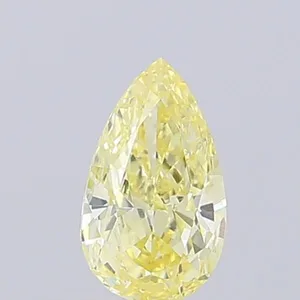 0.42ct PEAR Fancy Light Yellow VVS2 Coloured Lab diamond