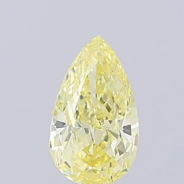 0.42ct PEAR Fancy Light Yellow VVS2 Coloured Lab diamond