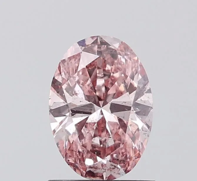 1.03ct OVAL Fancy Intense Pink SI2 Coloured Lab diamond