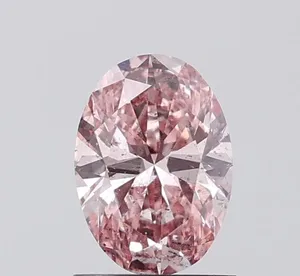 1.03ct OVAL Fancy Intense Pink SI2 Coloured Lab diamond