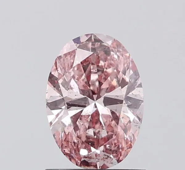 1.03ct OVAL Fancy Intense Pink SI2 Coloured Lab diamond