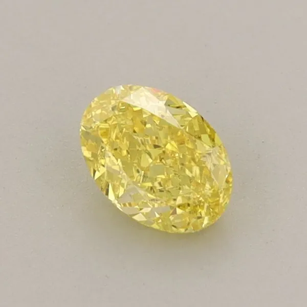 0.51ct OVAL Fancy Vivid Yellow VVS1 Coloured Lab diamond