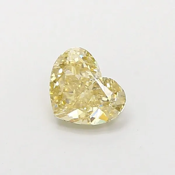 0.82ct HEART Fancy Yellow VS2 Coloured Lab diamond