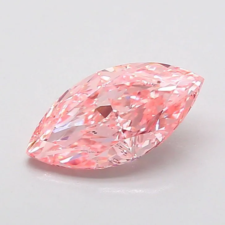 1.66ct MARQUISE Fancy Vivid Pink VVS2 Coloured Lab diamond