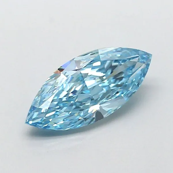 1.36ct MARQUISE Fancy Vivid Blue VVS2 Coloured Lab diamond