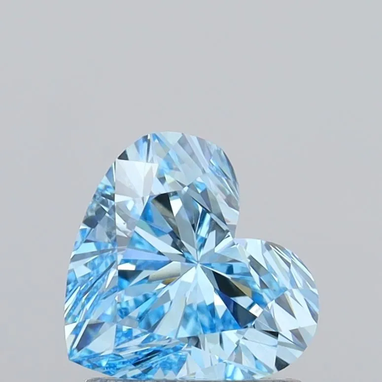 1.29ct HEART Fancy Vivid Blue VS1 Coloured Lab diamond