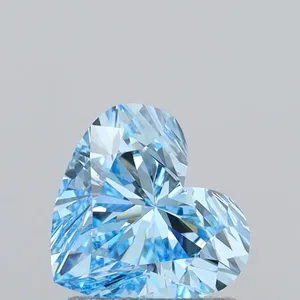 1.29ct HEART Fancy Vivid Blue VS1 Coloured Lab diamond