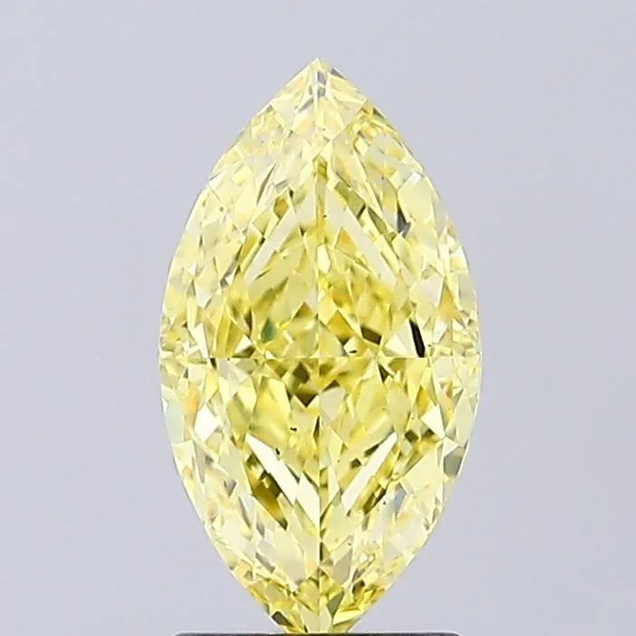 2.05ct MARQUISE Fancy Intense Yellow VS2 Coloured Lab diamond