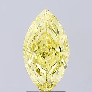 2.05ct MARQUISE Fancy Intense Yellow VS2 Coloured Lab diamond