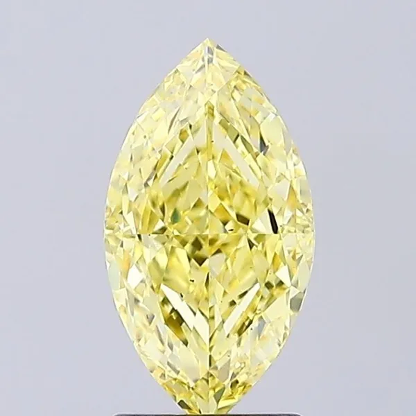 2.05ct MARQUISE Fancy Intense Yellow VS2 Coloured Lab diamond