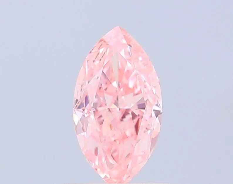 0.90ct MARQUISE Fancy Vivid Pink VS2 Coloured Lab diamond