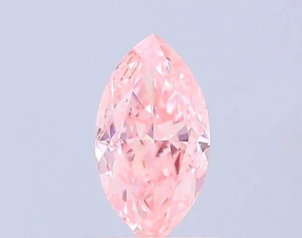 0.9ct MARQUISE Fancy Vivid Pink VS2 Coloured Lab diamond