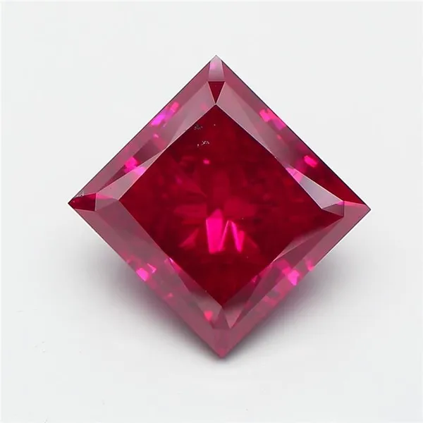 4.01ct PRINCESS Fancy Deep Pink SI1 Coloured Lab diamond