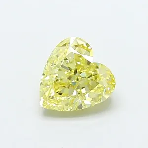 1.54ct HEART Fancy Intense Yellow VS1 Coloured Lab diamond