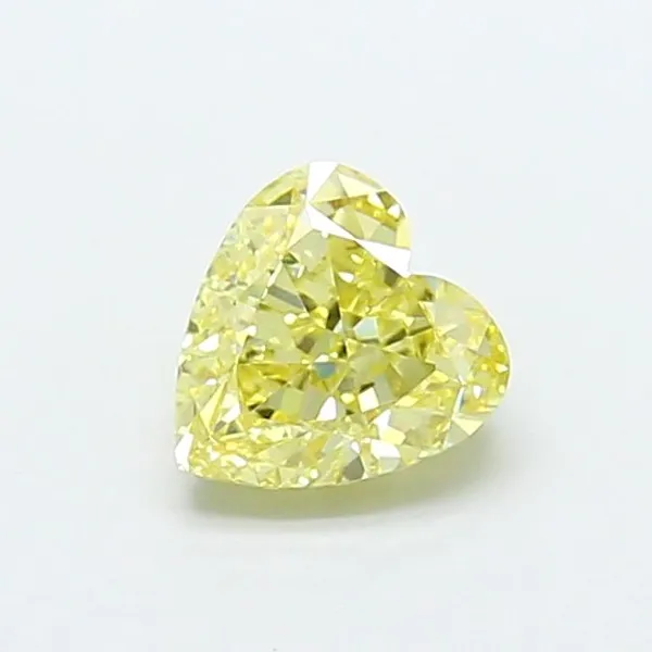 1.54ct HEART Fancy Intense Yellow VS1 Coloured Lab diamond