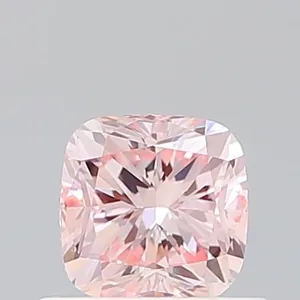 0.6ct CUSHION Fancy Intense Pink VS1 Coloured Lab diamond
