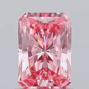 1.04ct RADIANT Fancy Vivid Pink VVS2 Coloured Lab diamond