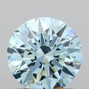 1.06ct ROUND Fancy Intense Blue VS2 Coloured Lab diamond