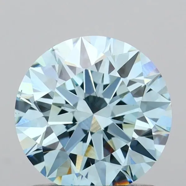 1.06ct ROUND Fancy Intense Blue VS2 Coloured Lab diamond