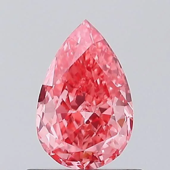 0.57ct PEAR Fancy Vivid Pink VS1 Coloured Lab diamond