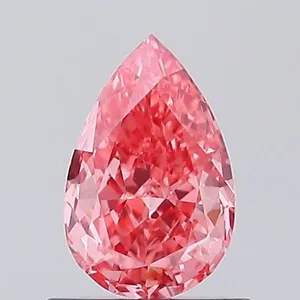 0.57ct PEAR Fancy Vivid Pink VS1 Coloured Lab diamond