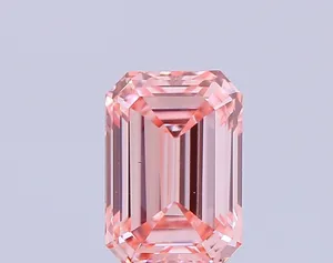 1.58ct EMERALD Fancy Vivid Pink VS1 Coloured Lab diamond