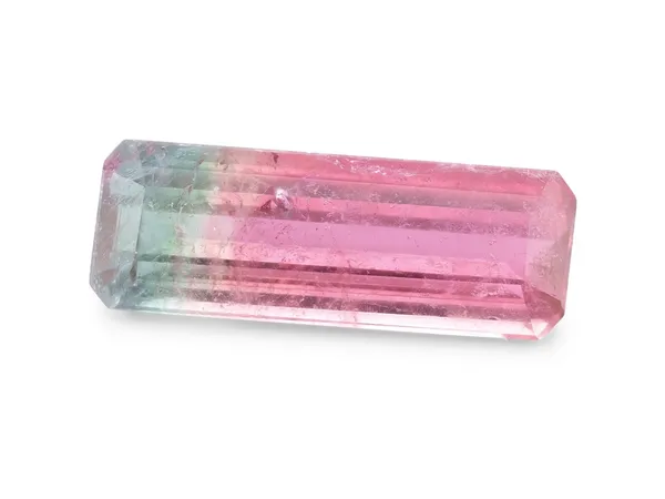 4.19ct Parti Tourmaline, Emerald Cut gemstone