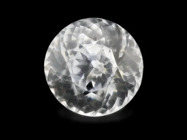 3.17ct White Zircon, Round cut gemstone