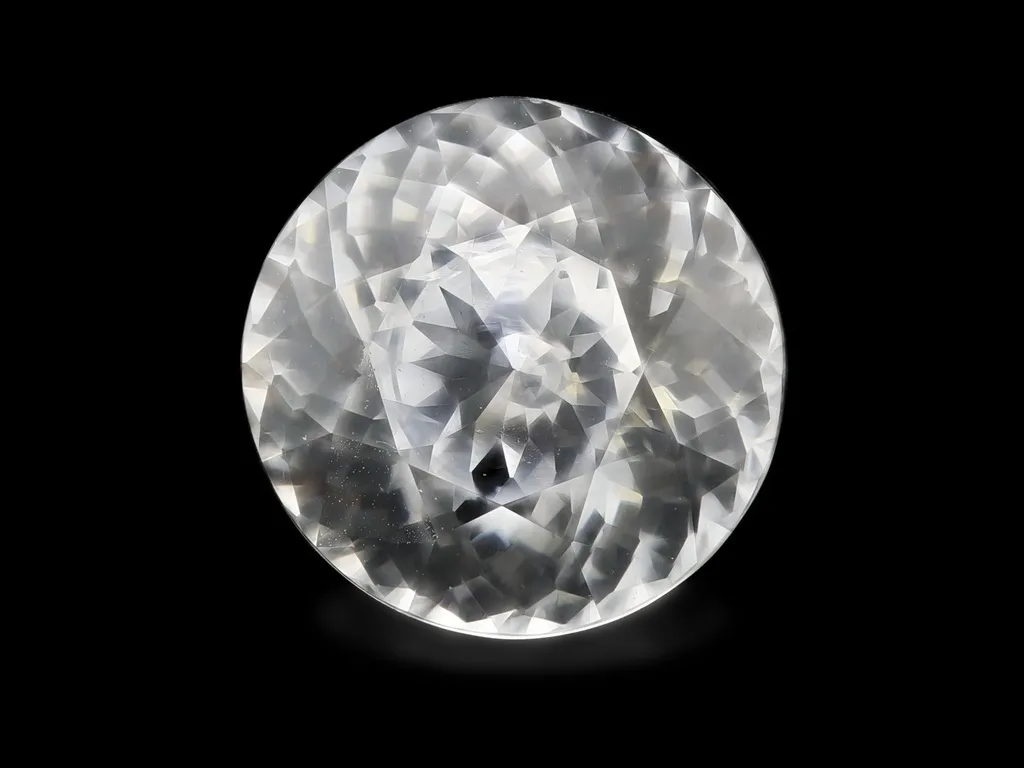 3.17ct White Zircon, Round gemstone