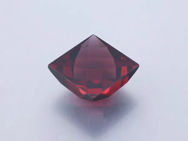 4.74ct Red Garnet, Chequerboard cut gemstone
