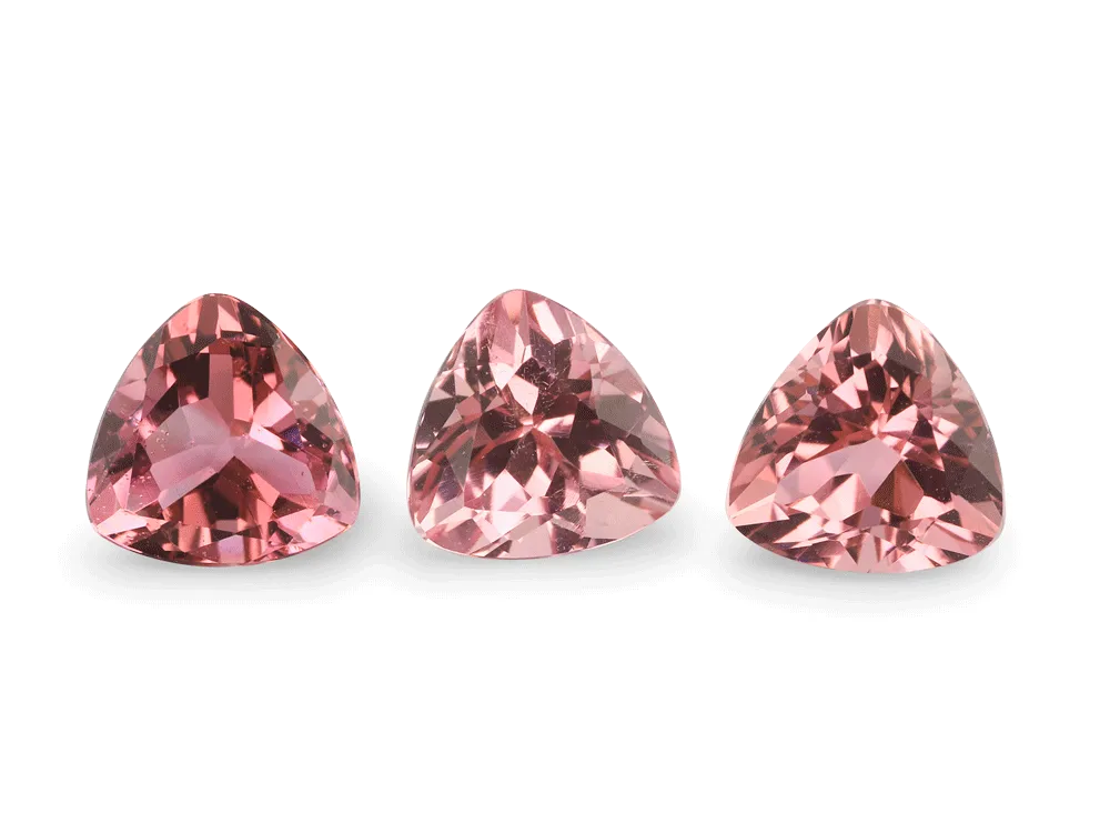 0.76ct Pink Tourmaline, Trilliant gemstone