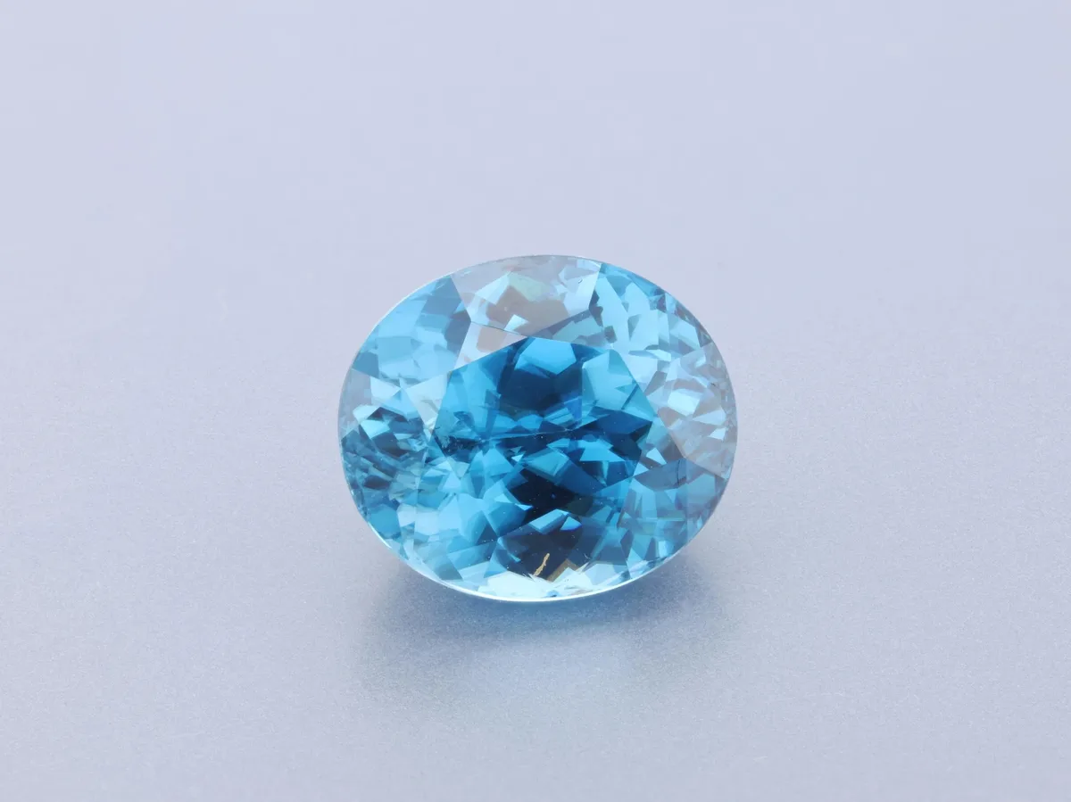 4.36ct Blue Zircon, Oval gemstone