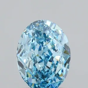 1.05ct OVAL Fancy Vivid Blue VS2 Coloured Lab diamond
