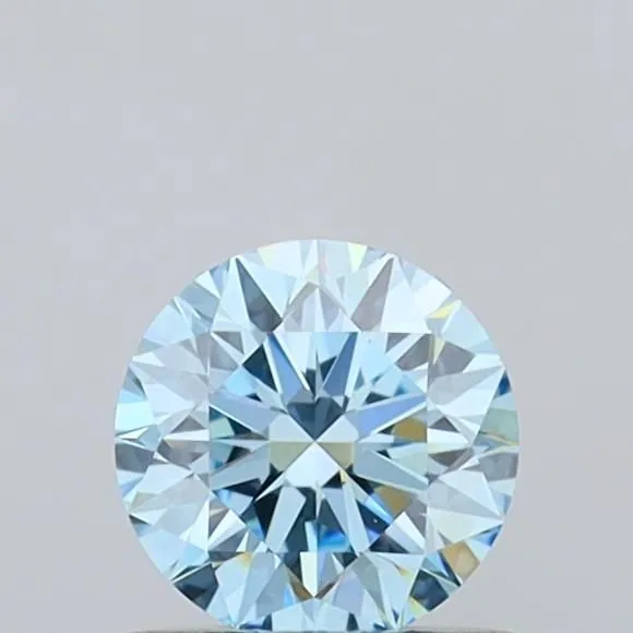 0.7ct ROUND Fancy Intense Blue VVS2 Coloured Lab diamond