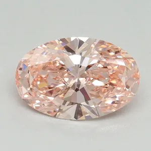 0.92ct OVAL Fancy Intense Pink VVS2 Coloured Lab diamond