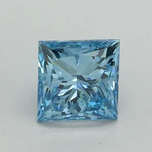 1.57ct PRINCESS Fancy Vivid Blue VS1 Coloured Lab diamond