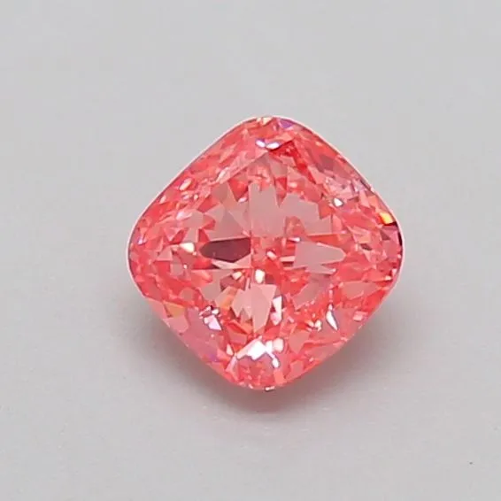 0.50ct CUSHION Fancy Vivid Pink SI2 Coloured Lab diamond