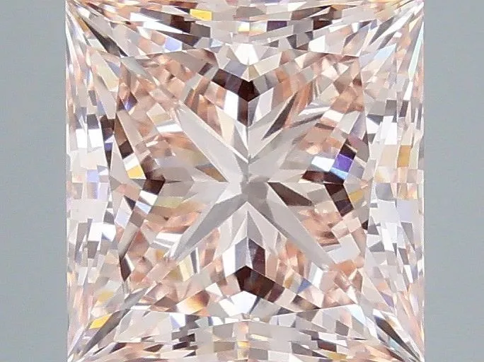 4.75ct PRINCESS Fancy Intense Pink VVS2 Coloured Lab diamond