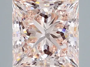 4.75ct PRINCESS Fancy Intense Pink VVS2 Coloured Lab diamond