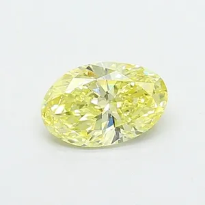 0.59ct OVAL Fancy Intense Yellow VS1 Coloured Lab diamond