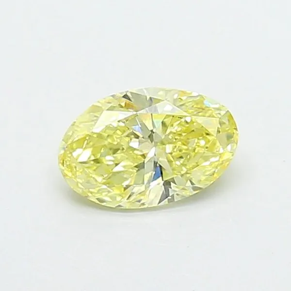 0.59ct OVAL Fancy Intense Yellow VS1 Coloured Lab diamond