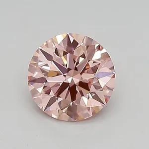 0.58ct ROUND Fancy Vivid Pink VVS2 Coloured Lab diamond