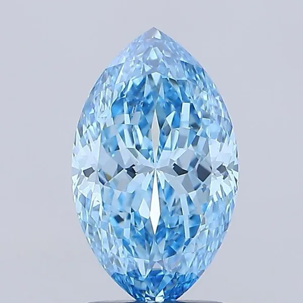 2.24ct MARQUISE Fancy Vivid Blue VVS2 Coloured Lab diamond
