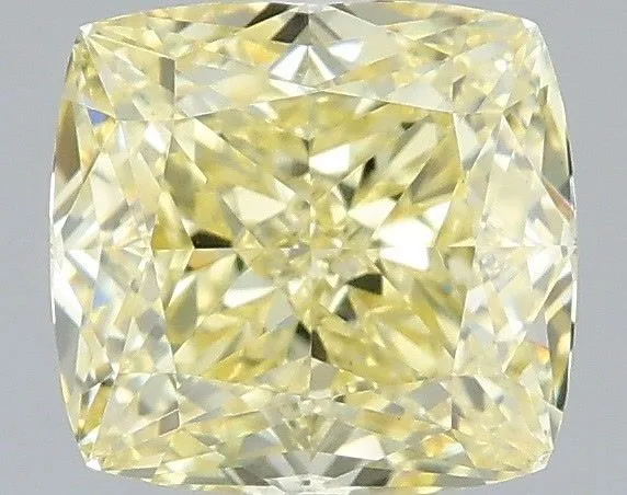 1.08ct CUSHION Fancy Yellow VS1 Coloured Lab diamond