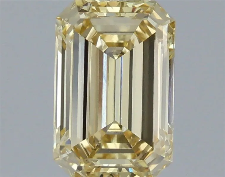 1.42ct EMERALD Fancy Yellow VS1 Coloured Lab diamond