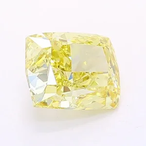 1.05ct CUSHION Fancy Light Yellow VVS2 Coloured Lab diamond