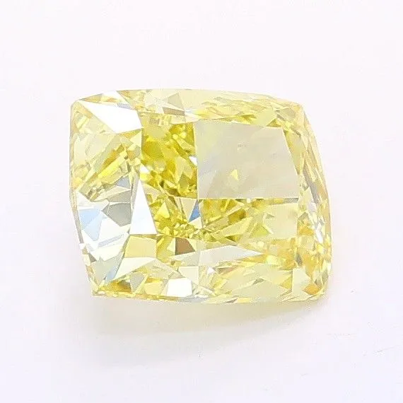 1.05ct CUSHION Fancy Light Yellow VVS2 Coloured Lab diamond