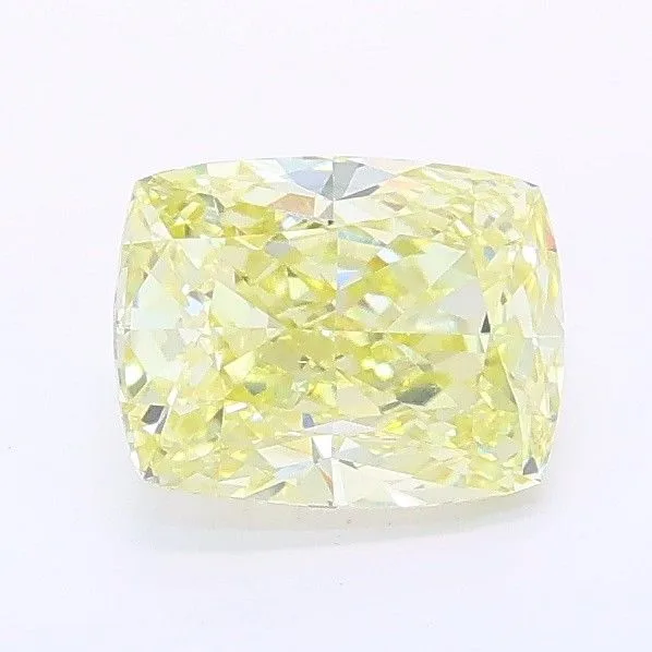 1.05ct CUSHION Fancy Light Yellow VVS2 Coloured Lab diamond