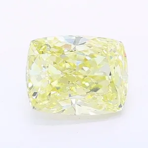 1.05ct CUSHION Fancy Light Yellow VVS2 Coloured Lab diamond